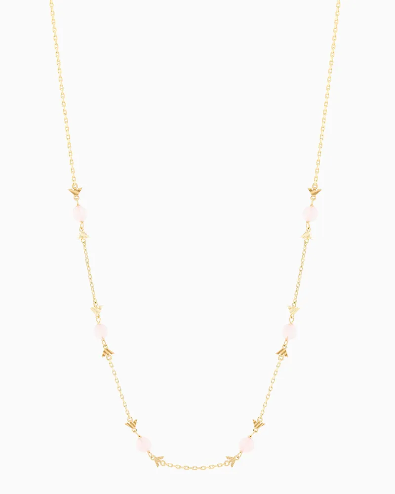 Emporio Armani Collana a catenina in ottone color oro Multicolore