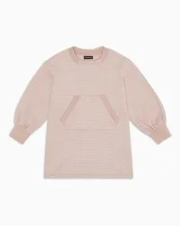 Emporio Armani OFFICIAL STORE Abito In Jersey Con Logo Lettering All Over Rosa