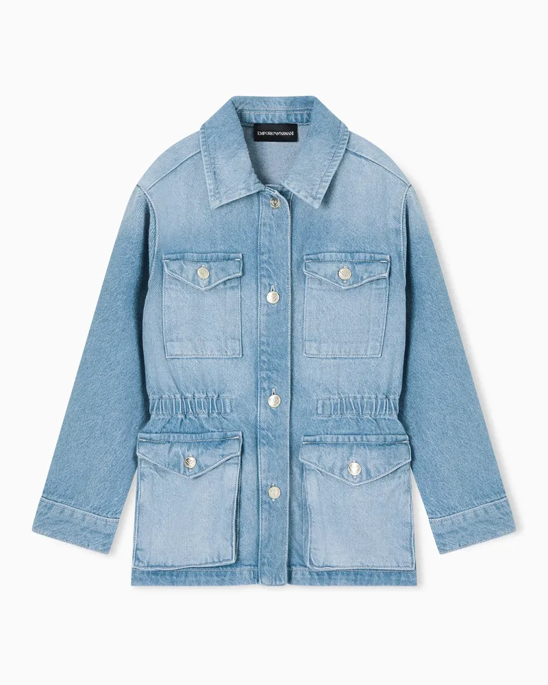 Emporio Armani Giacca in denim misto lyocell Blu