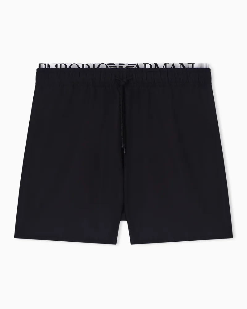 Emporio Armani Costume shorts Logoband ASV Nero
