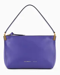 Emporio Armani OFFICIAL STORE Borsa A Mano Media In Pelle Liscia Viola