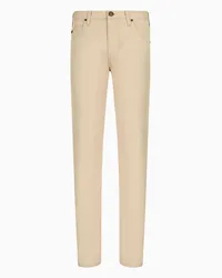 Emporio Armani OFFICIAL STORE Jeans J45 Regular Fit In Gabardina Stretch Beige