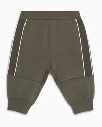 Emporio Armani OFFICIAL STORE Pantaloni Jogger In Double Jersey Con Tape Logo Militare