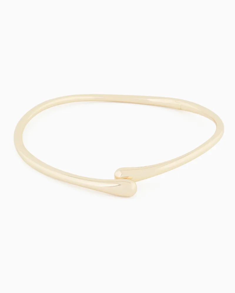 Emporio Armani Collana rigida in ottone color oro Multicolore