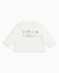 Emporio Armani OFFICIAL STORE Maglia In Jersey Con Stampa Logo Funny Asv Bianco