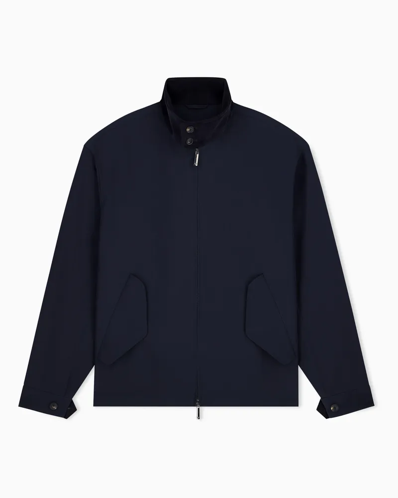 Emporio Armani Giubbotto blouson con vestibilità regular Blu