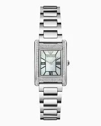 Emporio Armani OFFICIAL STORE Orologio A Due Lancette In Acciaio Inossidabile Argento