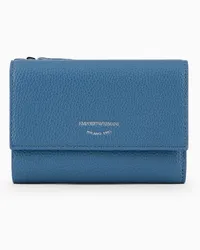 Emporio Armani OFFICIAL STORE Portafoglio Bifold Myea Stampa Cervo Azzurro