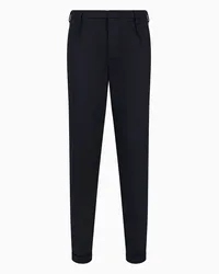 Emporio Armani OFFICIAL STORE Pantaloni Chino In Cotone Compatto Blu