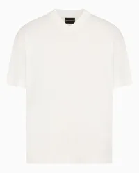 Emporio Armani OFFICIAL STORE T-shirt Scollo V In Jersey Misto Lyocell Asv Bianco