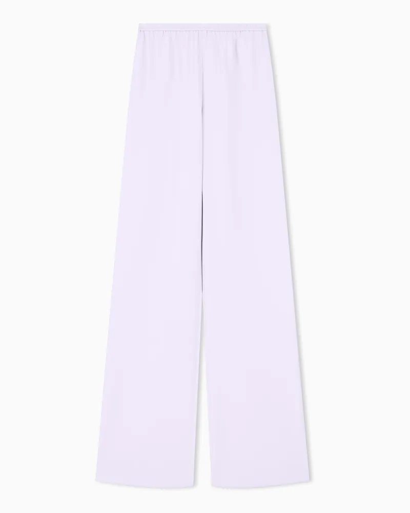 Emporio Armani Pantaloni in cady tecnico con vita elasticizzata Viola