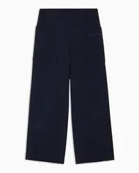 Emporio Armani OFFICIAL STORE Pantaloni Con Tasconi Laterali In Misto Lana Blu