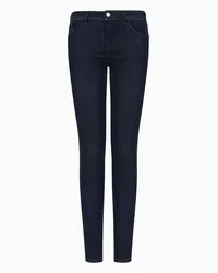 Emporio Armani OFFICIAL STORE Jeans J28 Vita Media E Gamba Super Skinny In Denim Misto Viscosa Blu