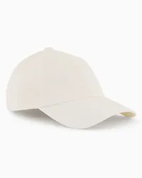 Emporio Armani OFFICIAL STORE Cappello Da Baseball Con Ricamo Logo Bianco