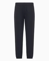 Emporio Armani OFFICIAL STORE Pantaloni Jogger In Double Jersey Misto Modal Travel Essential Blu