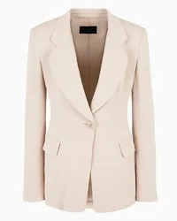 Emporio Armani OFFICIAL STORE Blazer In Cady Canneté Icon Rosa