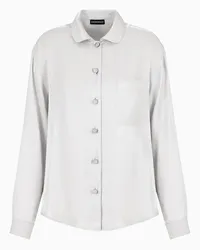 Emporio Armani OFFICIAL STORE Camicia In Tessuto Trilobato Con Tasca A Toppa Grigio