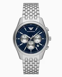 Emporio Armani OFFICIAL STORE Orologio Cronografo In Acciaio Inossidabile Argento