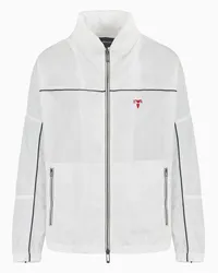 Emporio Armani OFFICIAL STORE Blouson In Nylon Con Zip E Piping Bianco