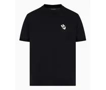 OFFICIAL STORE T-shirt In Jersey Light Con Ricamo Logo E Profili A Coste