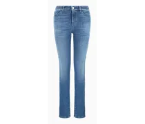 OFFICIAL STORE Jeans J18 Vita Alta E Gamba Skinny In Denim Effetto Used