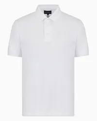 Emporio Armani OFFICIAL STORE Polo In Jersey Misto Lyocell Asv Bianco