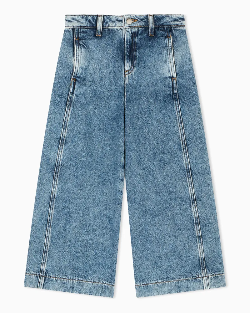 Emporio Armani Jeans comfort wide leg in denim Blu