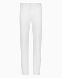 Emporio Armani OFFICIAL STORE Pantaloni Chino In Cotone Stretch Bianco