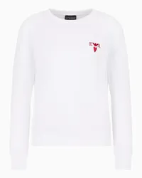 Emporio Armani OFFICIAL STORE Felpa In Double Jersey Bianco