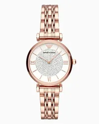 Emporio Armani OFFICIAL STORE Orologio Da Donna A Due Lancette In Acciaio Inossidabile Color Oro Rosa Oro