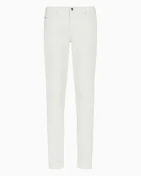 Emporio Armani OFFICIAL STORE Pantaloni J06 Slim Fit In Gabardina Comfort Stretch Bianco