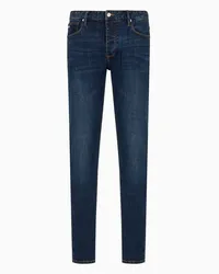 Emporio Armani OFFICIAL STORE Jeans J75 Slim Fit In Denim Stretch Washed Blu