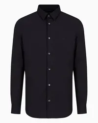 Emporio Armani OFFICIAL STORE Camicia In Misto Nylon Stretch Blu