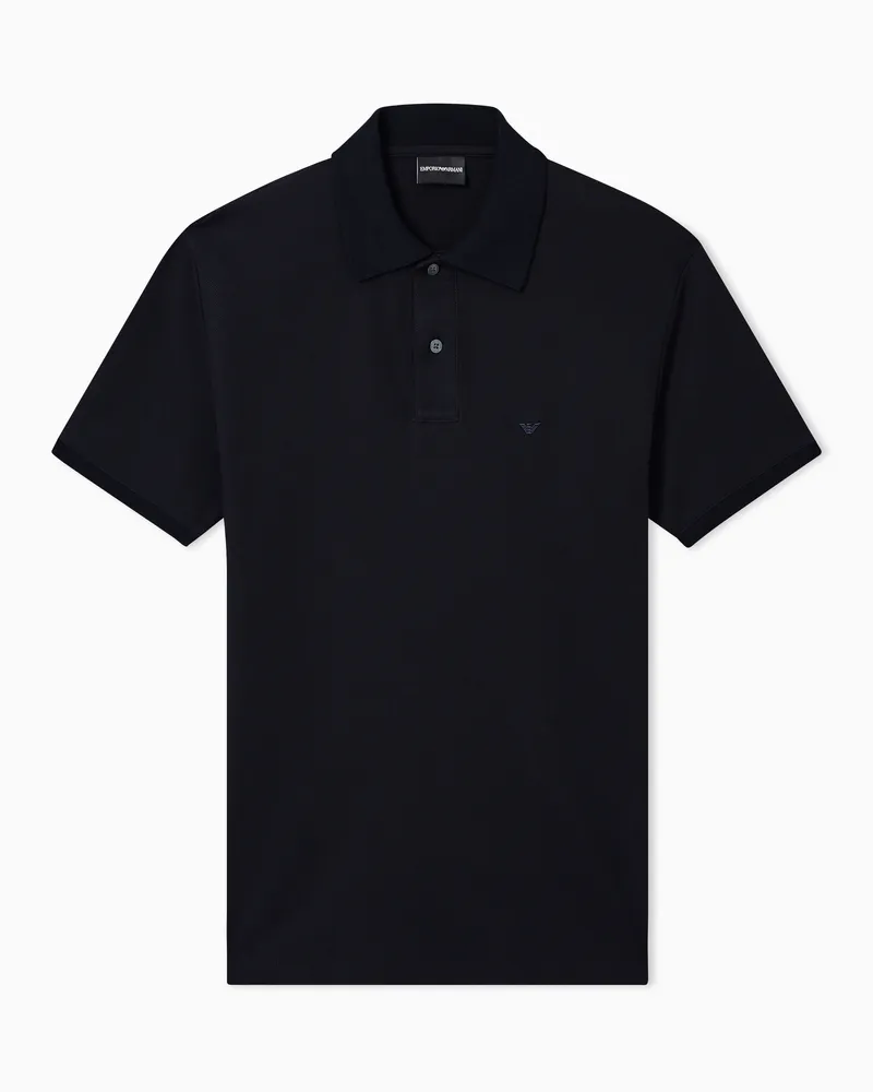 Emporio Armani Polo slim fit in piquet Blu