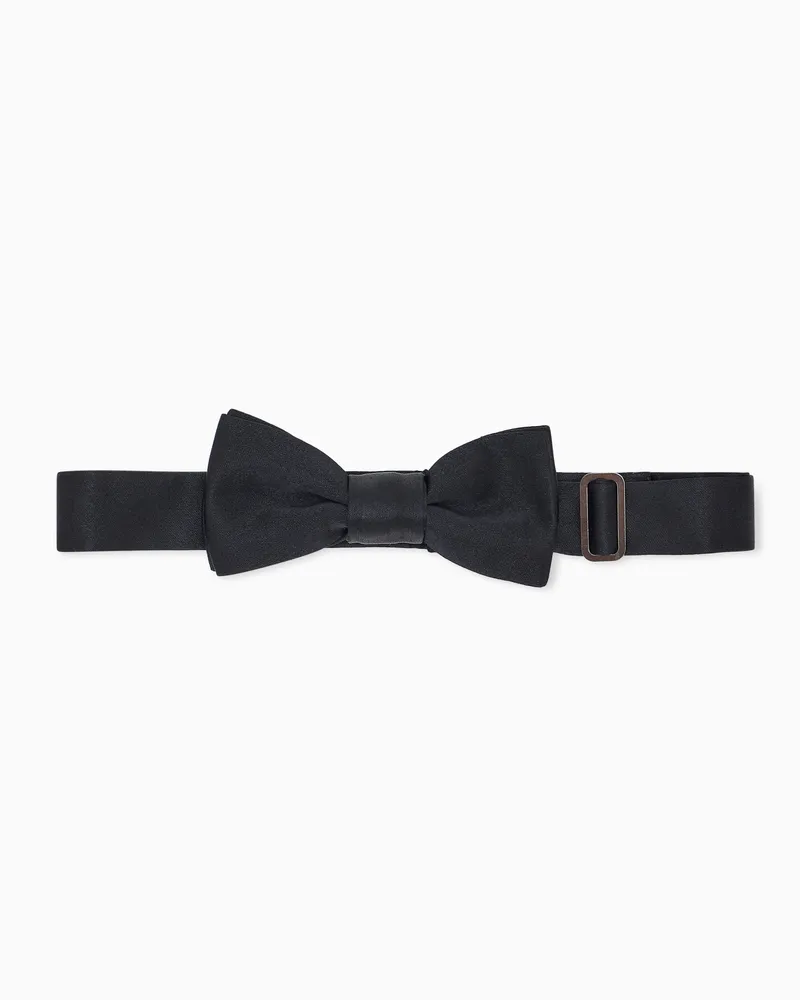 Emporio Armani Papillon Essential preannodato in raso di seta Nero