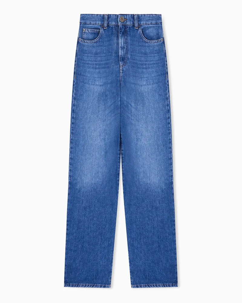 Emporio Armani Jeans J4B regular fit in denim misto lyocell used look Blu