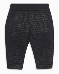 Emporio Armani OFFICIAL STORE Pantaloni Jogger In Jersey Con Logo Lettering All Over Blu