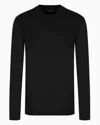 Emporio Armani OFFICIAL STORE Maglia In Jersey Misto Lyocell Asv Nero