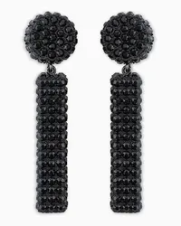 Emporio Armani OFFICIAL STORE Maxi Orecchini Pendenti Con Strass Nero