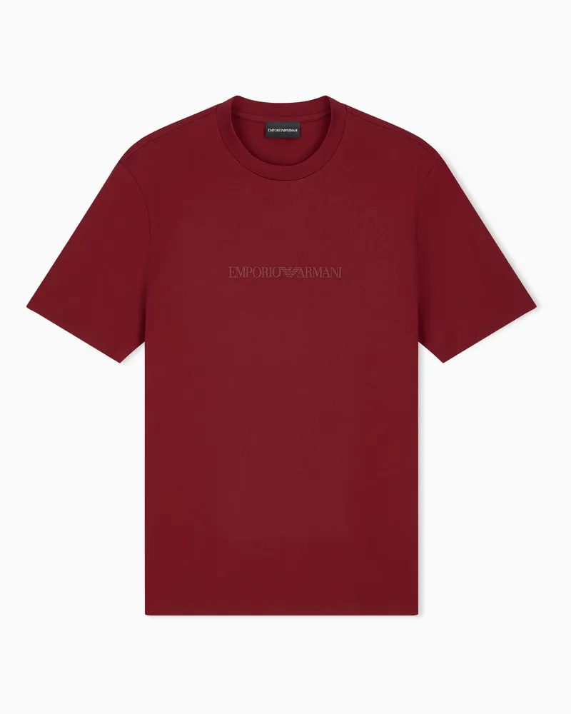 Emporio Armani T-shirt Essential in jersey di cotone pima slim fit Rosso