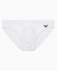 Emporio Armani OFFICIAL STORE Costume Slip A Vita Bassa In Microfibra Riciclata Essential Asv Bianco