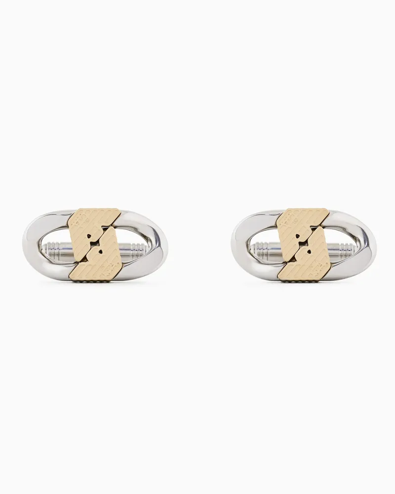 Emporio Armani Gemelli in acciaio inossidabile bicolore Multicolore