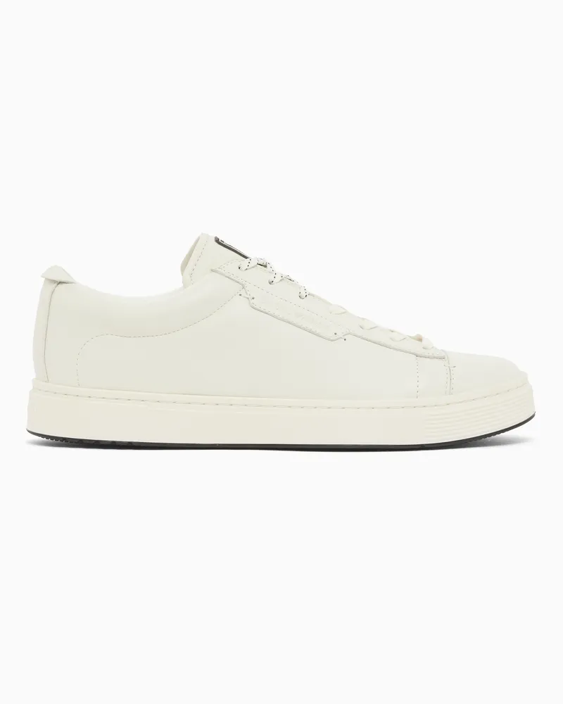 Emporio Armani Sneakers in pelle Travel Essential Bianco
