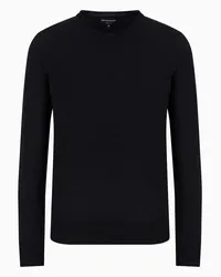 Emporio Armani OFFICIAL STORE Maglione In Pura Lana Vergine Nero