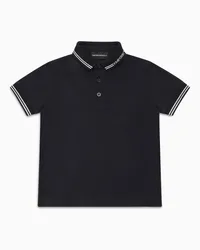 Emporio Armani OFFICIAL STORE Polo In Jersey Con Logo Piazzato Blu