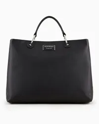 Emporio Armani OFFICIAL STORE Shopper Media Myea In Pelle Ecologica Asv Nero