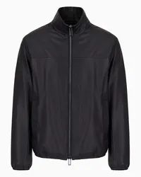 Emporio Armani OFFICIAL STORE Blouson Full Zip In Nappa Di Agnello Semianilina Blu