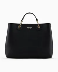 Emporio Armani OFFICIAL STORE Shopper Myea Bag Media Stampa Cervo Nero