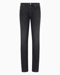 Emporio Armani OFFICIAL STORE Jeans J45 Regular Fit In Comfort Denim 10 Oz Twill Melange Nero