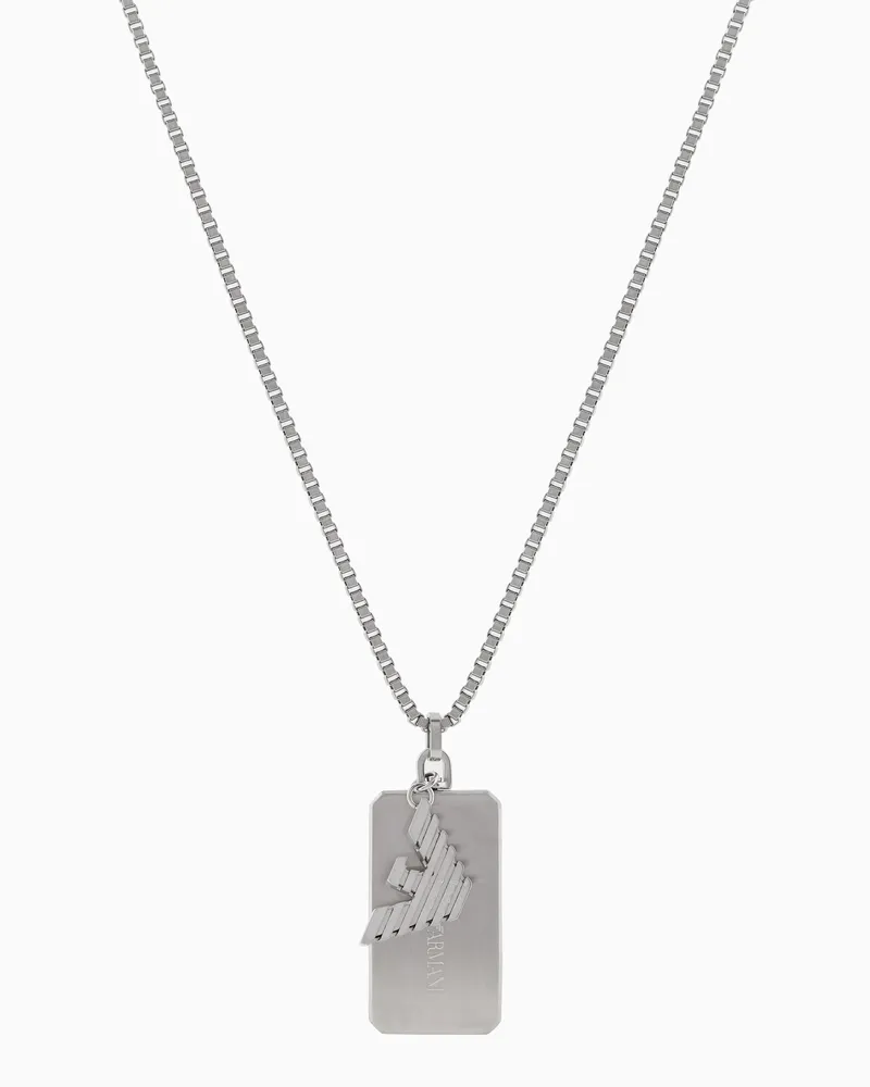 Emporio Armani Collana con targhetta in acciaio inossidabile Multicolore
